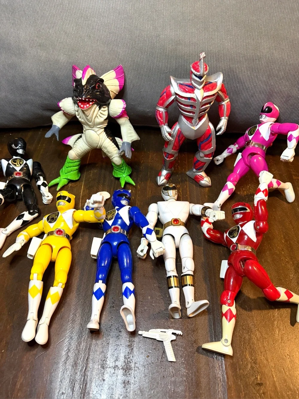 Vintage Collection of (8) 1990s Bandai Original Mighty Morphin Power Rangers